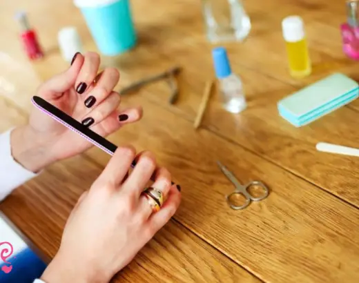 how to shorten acrylic nails at home